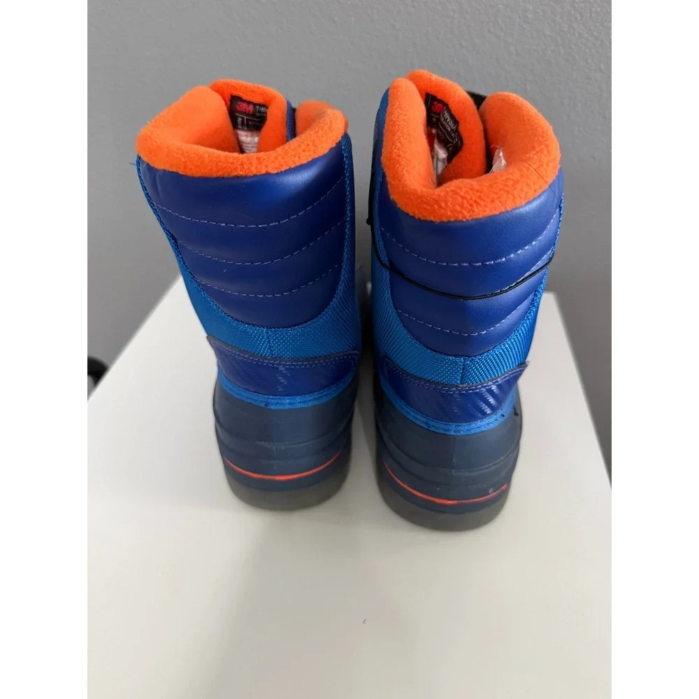 Wonder Nation Snow Boots Kids Size 4 Blue Orange  3M Thinsulate Water Resistant